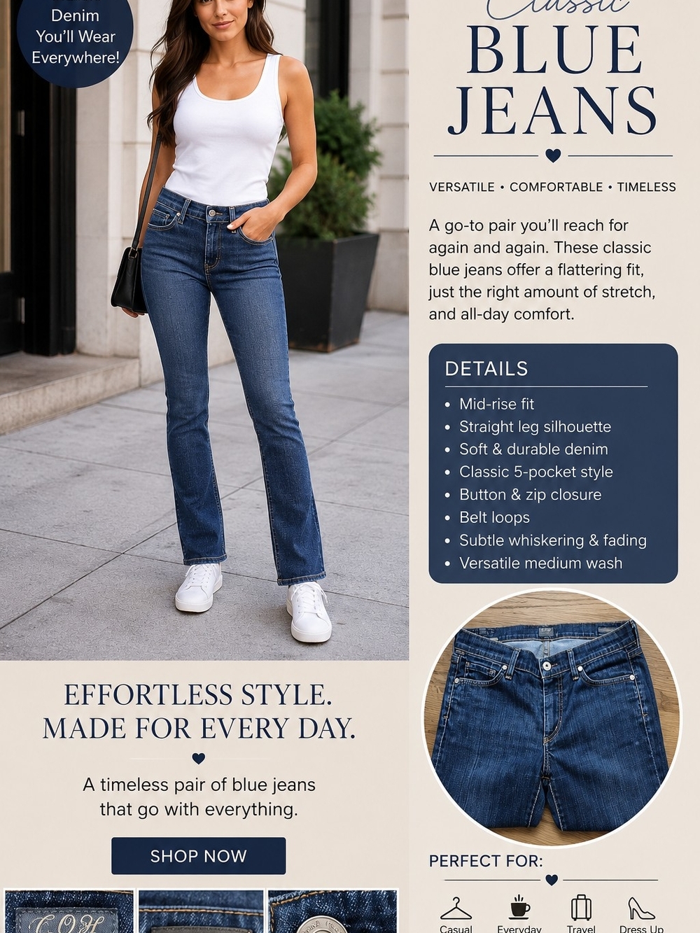 Citizens Of Humanity Mid-Rise Straight Leg Jeans